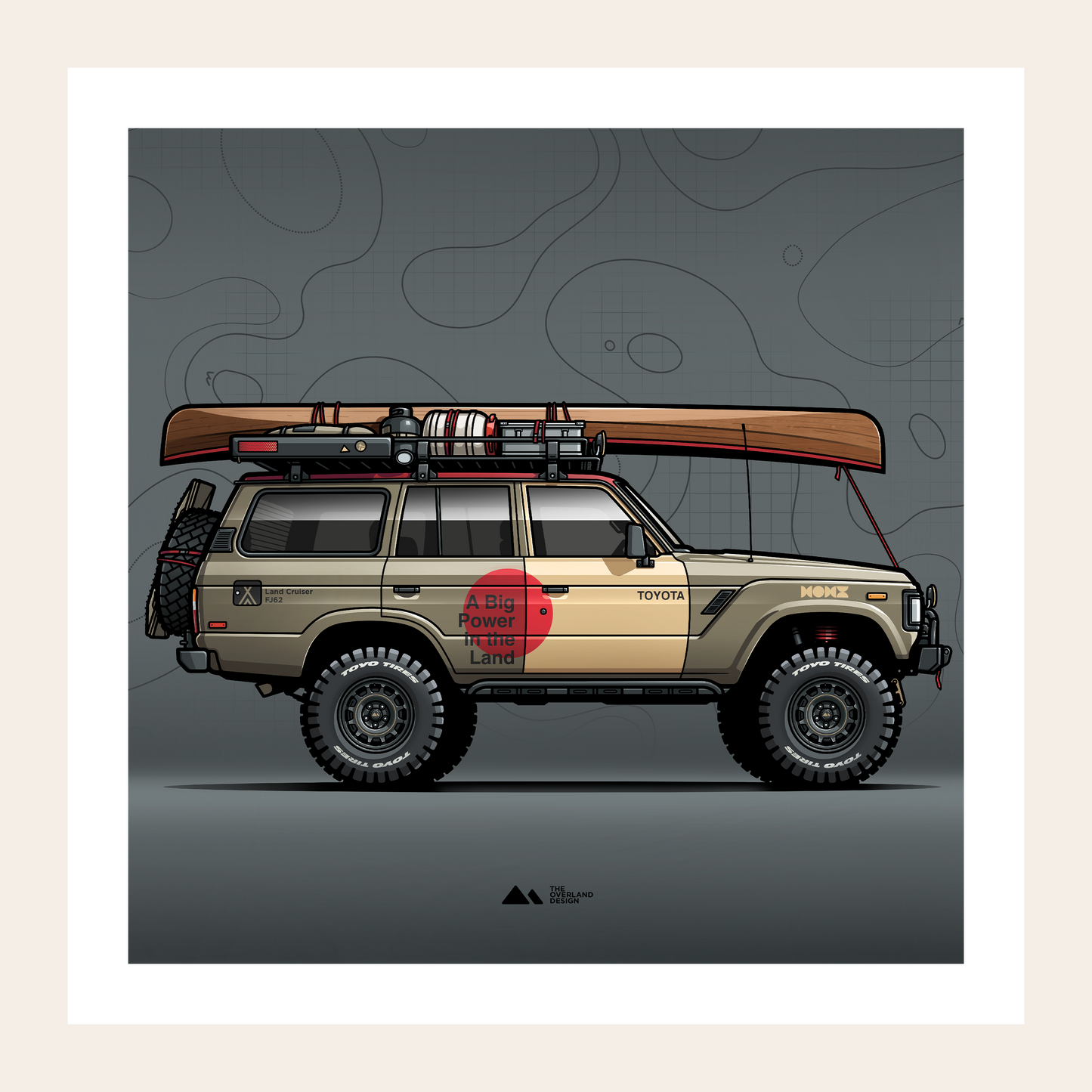 Toyota Land Cruiser FJ62 1990 Poster